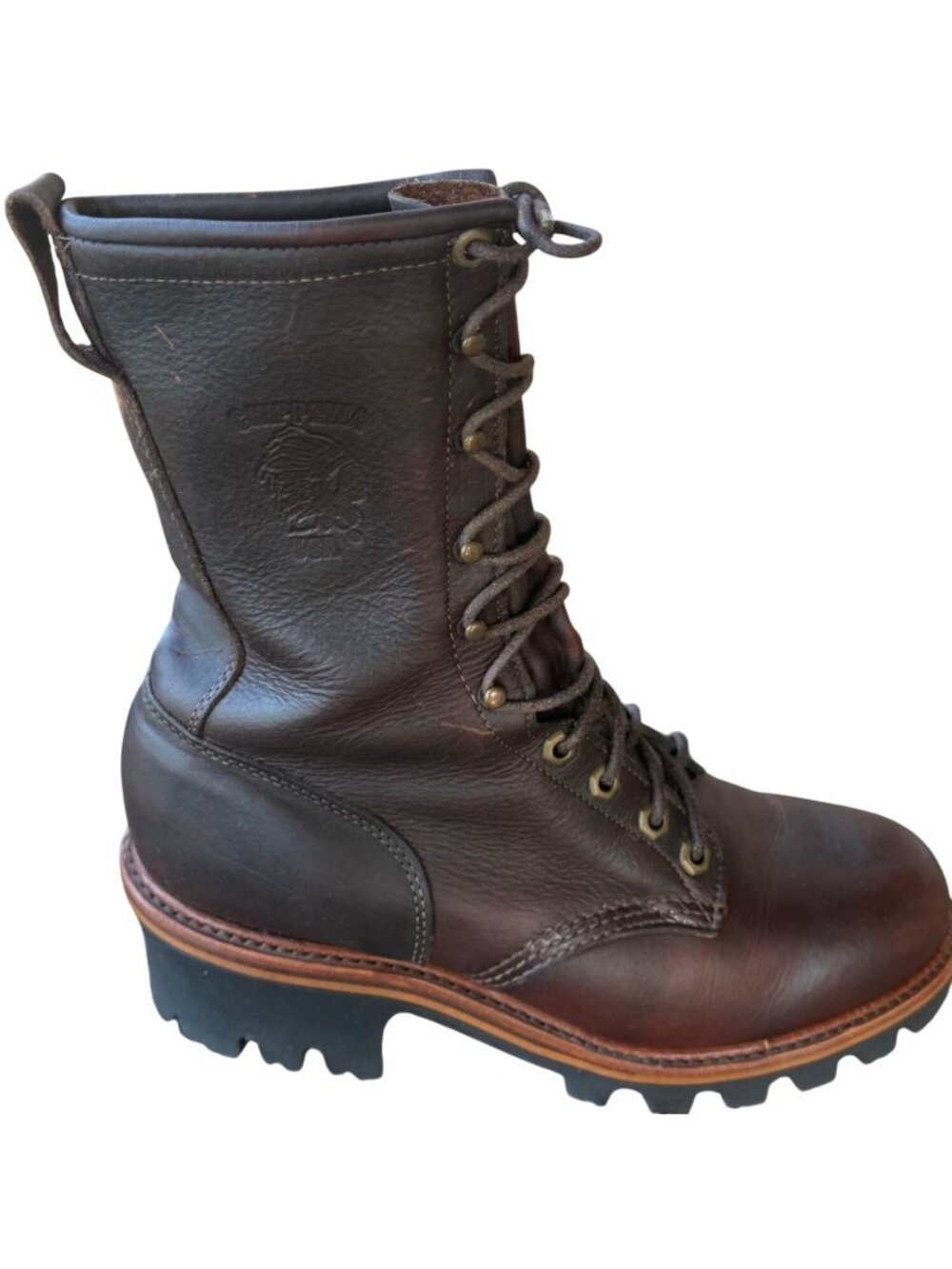 Chippewa 10" Briar Pitstop Logger Work Leather Boots 29437 Men's Size 7.5D-READ - Picture 2 of 16